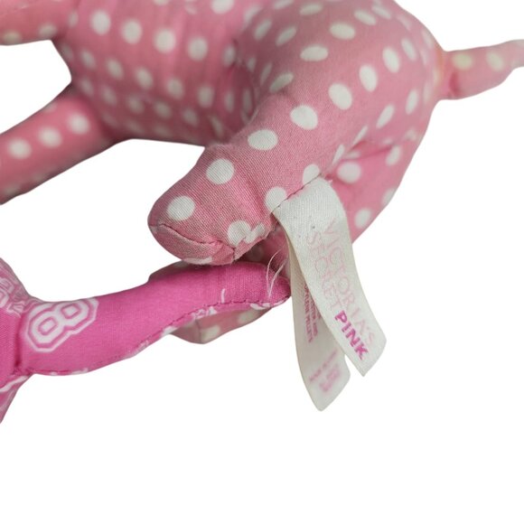 Victoria's Secret Pink Dog Plush Lot Of 4 Collectible Stuffed Animals Polka Dot - Picture 4 of 13